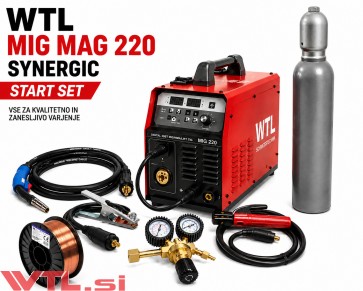 WTL MIG MAG 220 SYNERGIC - SET varilni inverter