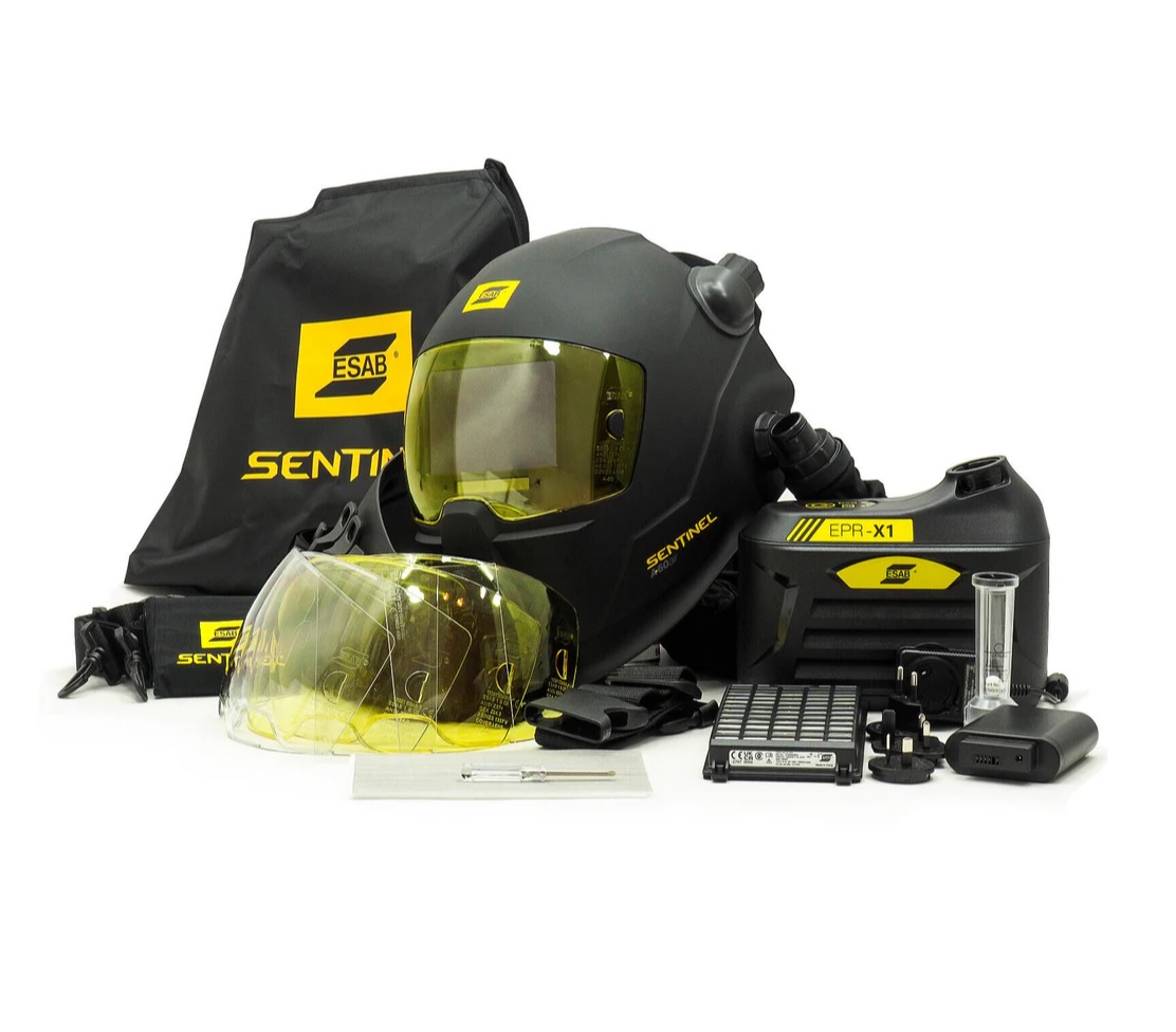 ESAB SENTINEL A60 Air + EPR-X1.1 + TORBA KPL  Avtomatska varilna maska s filtrom z vpihovalnikom zraka in torbo