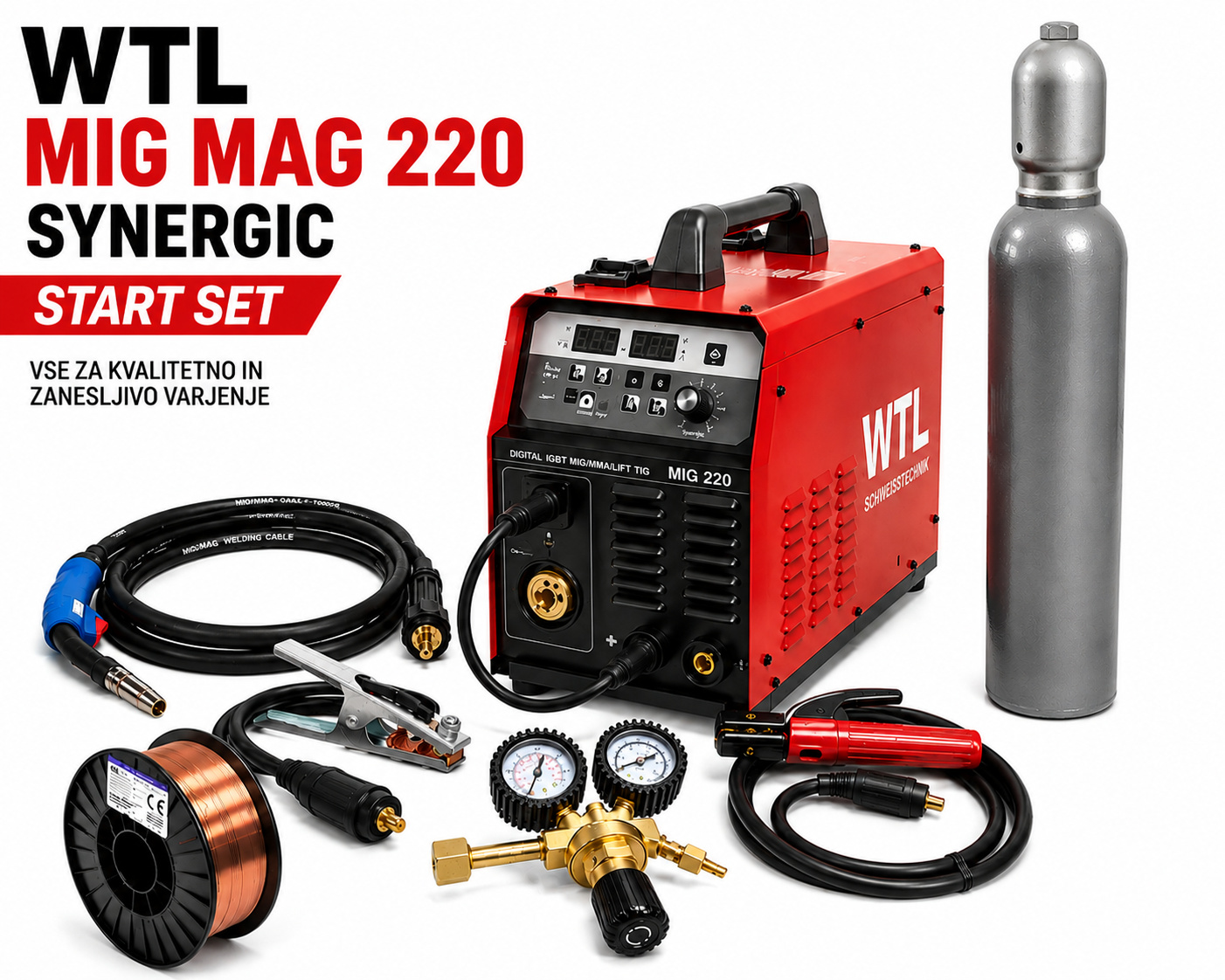 WTL MIG MAG 220 SYNERGIC varilni inverter, Start SET